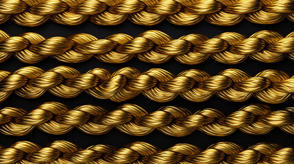 Abstract gold nautical rope pattern