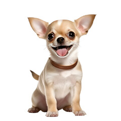 cute dog looking isolated on white