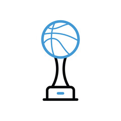 Basketball Trophy icon vector stock illustration