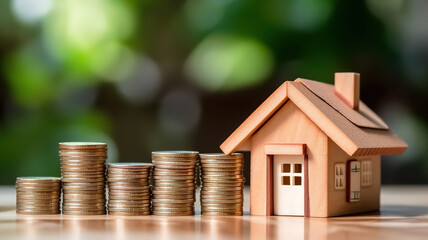 Property investment mortgage and home rental concept earning from home