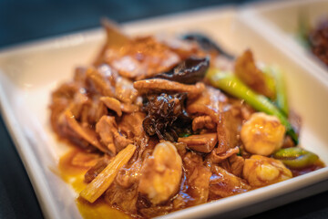 Close up shots of Chinese Hangbang cuisine
