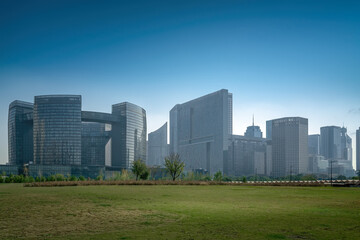 Fototapeta premium Close ups of modern architecture in outdoor cities