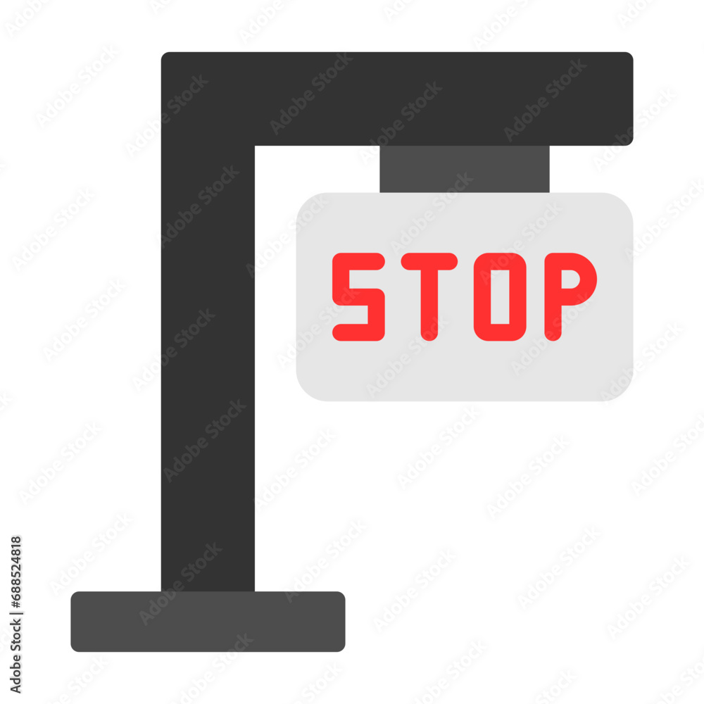 Canvas Prints stop sign icon