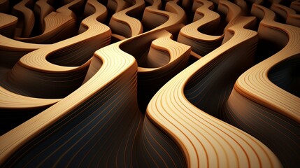 Obraz premium wood maze
