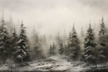 Enchanting Winter Pines