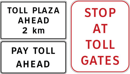 Toll signs, Road signs in the Philippines