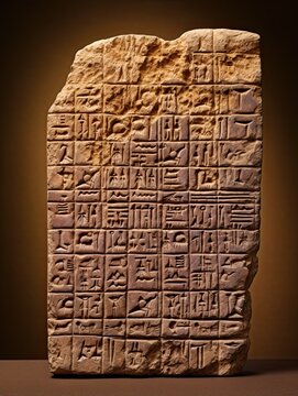 Cuneiform Symbols: Ancient Script-inspired Tablet Wall Art