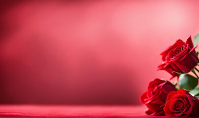 Romantic red roses for a heartfelt Valentine's Day card