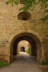Fototapeta na wymiar The main entrance of the historic 16th Kastel Fortress in Banja Luka, Republika Srpska, Bosnia and Herzegovina. 