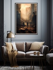 Dystopian Wall Art: Iconic Works of Literature & Film Imagined - obrazy, fototapety, plakaty