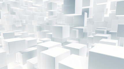 Abstract white 3d box pattern.