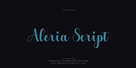 Abstract Fashion font alphabet. Minimal modern urban fonts for logo, brand etc. Typography Calligraphy typeface uppercase lowercase and number. vector illustration