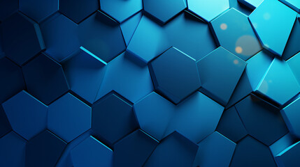 Blue background Hexagon modern