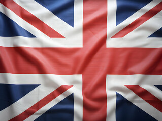 Fototapeta premium United Kingdom national flag background, UK flag weaving made by silk cloth fabric, UK background, ai generated image