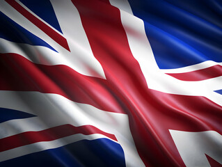 United Kingdom national flag background, UK flag weaving made by silk cloth fabric, UK background, ai generated image