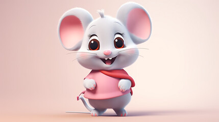 Cute Cartoon Mouse Character