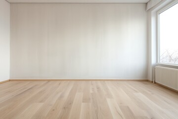 How to Handle Mildew in Your New Apartment: Empty Room with Wooden Floors, Beech Laminate or Parquet and White Walls