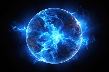 Fractal Energy: Blue-Glowing Ball Lightning - A Fusion of Physics and Power in a Quantum Field Explosion