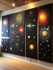 Celestial Dreams: A Galactic Wall Art Collection Inspired by Celestial Bodies and Space Exploration.