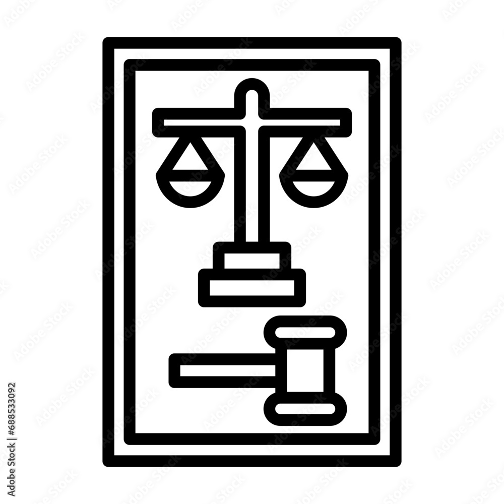 Sticker law icon