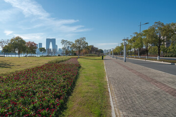 Suzhou Jinji Lake Urban Street View