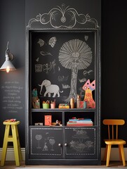Interactive Chalkboard Wall Art with Chalk Set: Create Stunning Drawings and Personalized Messages!