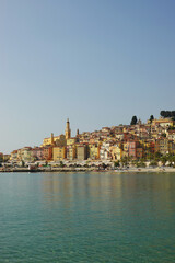 The harbour of Menton, the French Riviera