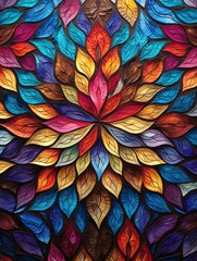 Ever-Changing Patterns and Vibrant Colors Through Kaleidoscope Wall Art