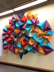 Interactive Kinetic Wall Art: Touch-and-Wind Activated Transformations