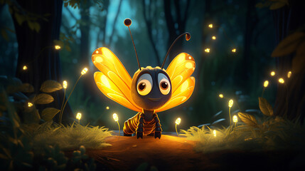 Cute Cartoon Firefly