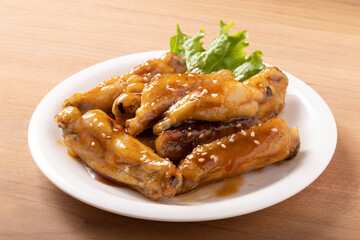 鶏手羽中の甘辛焼き