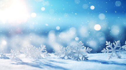 Obraz na płótnie Canvas Winter snow background with snowdrifts