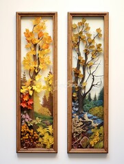 Nature's Four Seasons Wall Art Set: Rotating Beauty for Every Season
