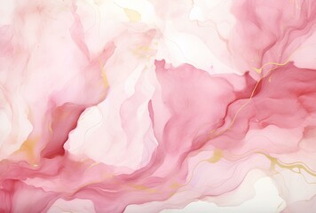Fototapeta premium Abstract background of acrylic paint in pink and white colors, Pink purple marble texture background.