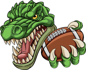 Crocodile Dinosaur Alligator Football Sport Mascot © Christos Georghiou