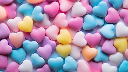 Heart sugar image in various colors - obrazy, fototapety, plakaty