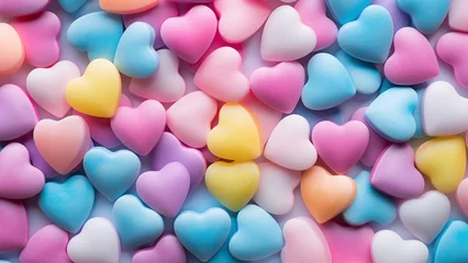 Gordijnen Heart sugar image in various colors © DY