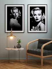 Vintage Visions: Classic Film Stars and Cinematic Moments in Old Hollywood Wall Art