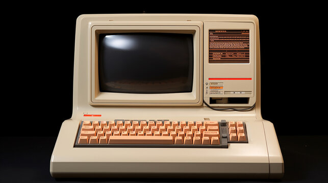 Picture a computer that seems to belong to a different era, like a relic from the past. Its design may be bulkier, with a monitor that's thicker than what you're accustomed to seeing today. 