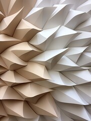 3D Origami Wall Art: Folded Paper Shapes Creating Depth and Texture for Stunning Visuals