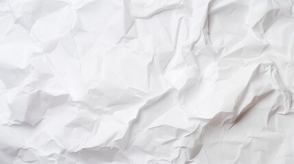 Obraz premium White crumpled paper texture. Blank background with creases. Generative AI
