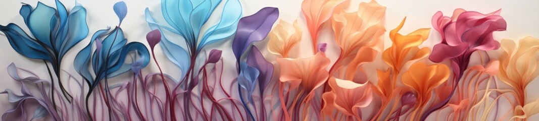 Abstract Botanical Style Backgrounds showcase stylized, abstract forms of botanical elements—a visual fusion of artistic expression and the beauty of nature.