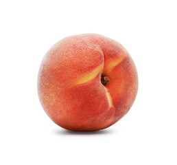 Delicious fresh ripe peach isolated on white