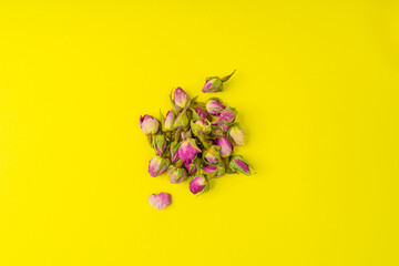 Dry Rose Buds, Roses Petals for Pink Flower Tea, Dried Persian Rosebuds, Rose Buds Textured Flowers