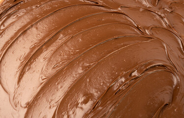 Melt Chocolate Texture Background, Chocolate Sauce Pattern, Cocoa Hazelnut Cream, Textured Chocolate
