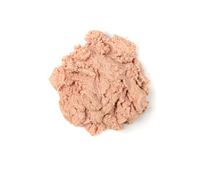 Meat Paste Isolated, Tuna Pate Smear, Chopped Liver Mousse, Fish Paste on White