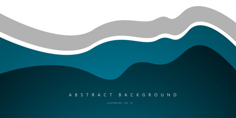 Abstract geometric background with blue and gray wave color. Vector illustration	