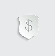 protect money icon vector shield savings protection icon