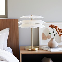 closeup of a table lamp in a modern stylish interior - product concept design