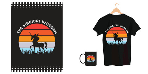 Unicorn T-shirt design 